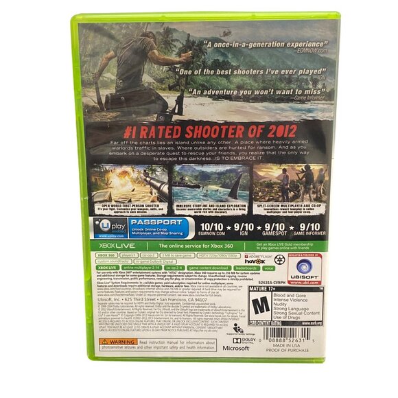 Far Cry 3 Xbox 360 Platinum Hits Game Ubisoft Complete With Case & Manual Best S - Picture 2 of 4
